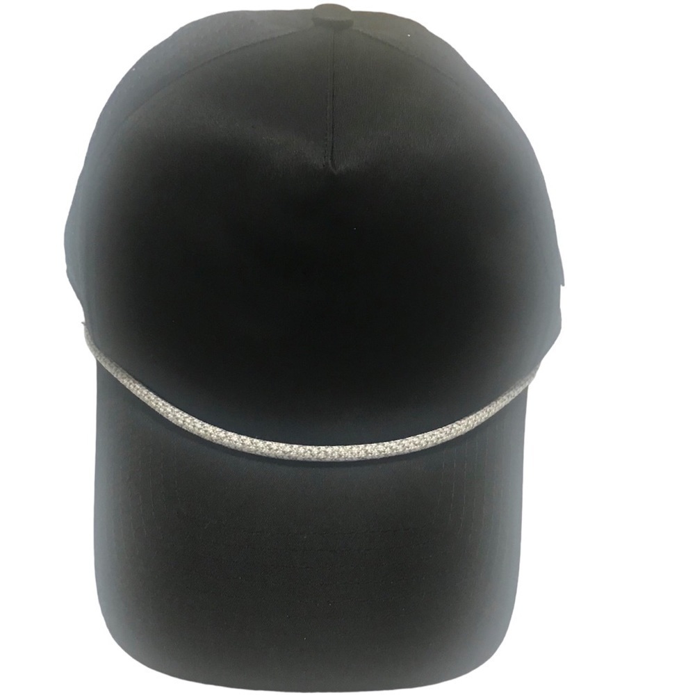 BYLT Cap Hat Mesh Vented Baseball Cap One Size Black Rope Detail OS